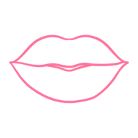 Pink Lips Outline png