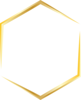 hexagone d'or png transparent