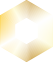 golden hexagon png transparent background