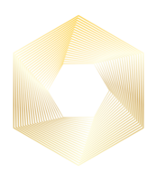 hexagon golden png transparent