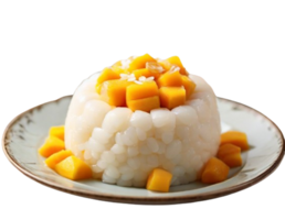 AI generated sweet sticky rice with mango png