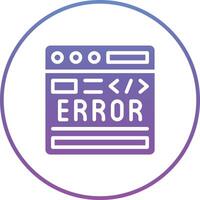 código error vector icono