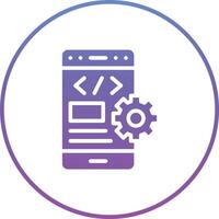 Mobile Coding Vector Icon