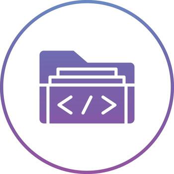 codificación carpeta vector icono