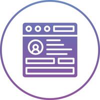 Browser Login Vector Icon
