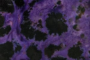 macro mineral stone Charoite on a white background photo
