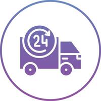 24 Hours Delivery Vector Icon