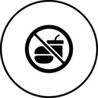 No Fast Food Vector Icon