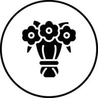 icono de vector de ramo de flores