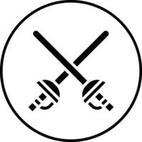 Fencing Sports Vector Icon