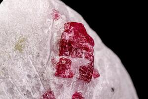 macro mineral stone spinel black background photo