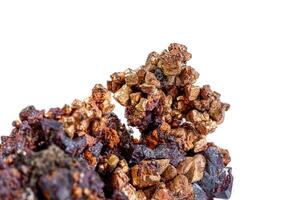 macro mineral stone copper with cuprite on a white background photo