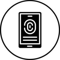Mobile Fingerprint Lock Vector Icon