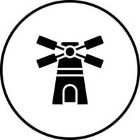 icono de vector de molino de viento