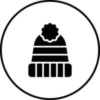 icono de vector de sombrero de invierno