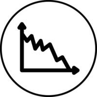 Decline Graph Vector Icon