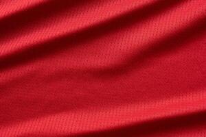 sports clothing fabric football jersey texture top view red color photo