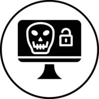 Computer Hacked Vector Icon Vector Icon