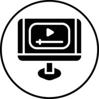 icono de vector de tutorial de vídeo