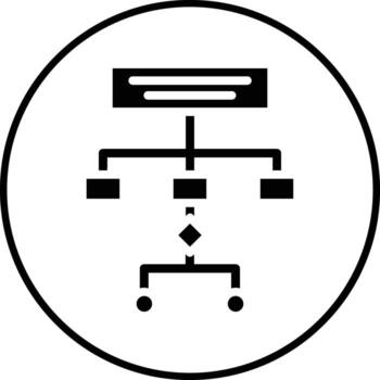 icono de vector de flujo de trabajo