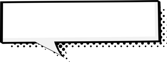 noir et blanc Couleur pop art polka points demi-teinte discours bulle ballon icône autocollant note mot-clé planificateur texte boîte bannière, plat png transparent élément conception