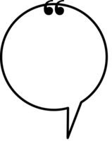 Black and white speech bubble balloon with quotation marks, icon sticker memo keyword planner text box banner, flat png transparent element design