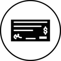 Cheque Payment Vector Icon