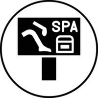 spa letrero vector icono