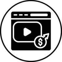 Video Monetization Vector Icon
