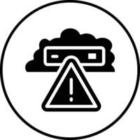 Cloud Alert Vector Icon