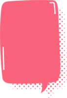 Pink color Pop art polka dots halftone speech bubble balloon icon sticker memo keyword planner text box banner, flat png transparent element design