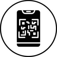 icono de vector de escaneo de código qr