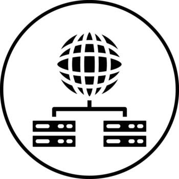mundo datos vector icono vector icono