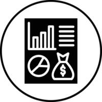 icono de vector de informe financiero