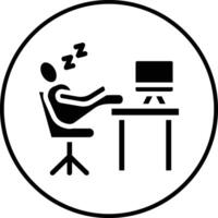 Lazy Work Vector Icon
