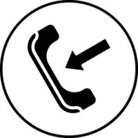icono de vector de llamada entrante