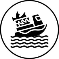 Burning Ship Vector Icon