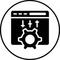 icono de vector de configuración de computadora