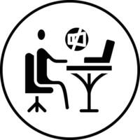 icono de vector de distracción de trabajo