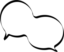 Black and white color speech bubble balloon, icon sticker memo keyword planner text box banner, flat png transparent element design