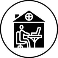 Working at Home Vector Icon