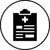 icono de vector de informe médico