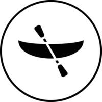 icono de vector de canoa