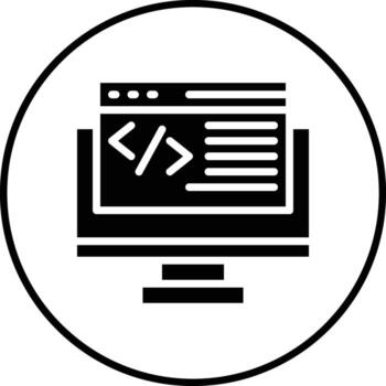 icono de vector de programación web