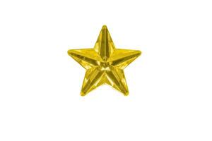 golden Christmas star jewels sticker isolated on white background photo