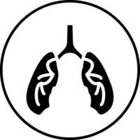 icono de vector de pulmones