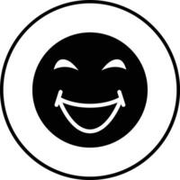 Grinning Squinting Face Vector Icon