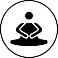 icono de vector de yoga