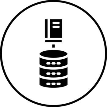 estudiar base de datos vector icono