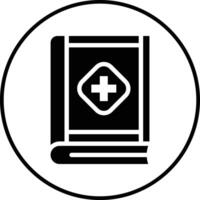 icono de vector de libro médico